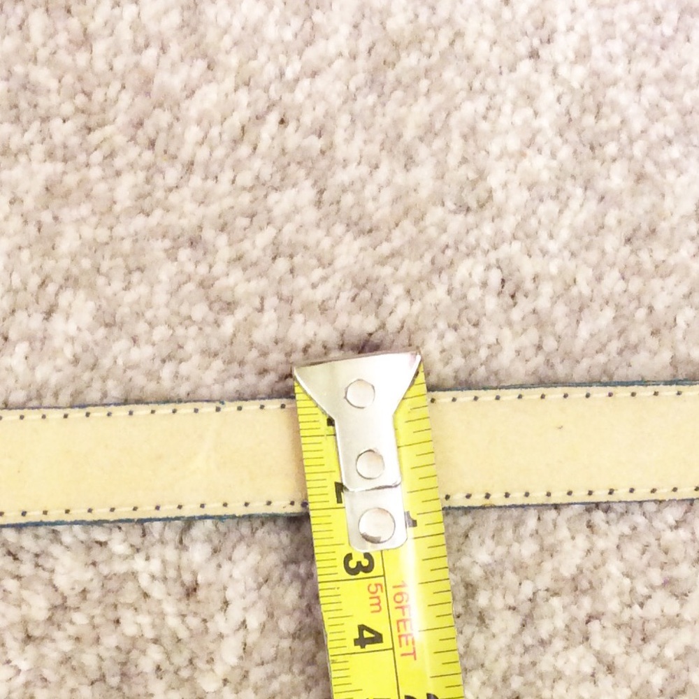 Green Genuine Snakeskin Slimline Belt 1” wide M/L - Picture 6 of 6